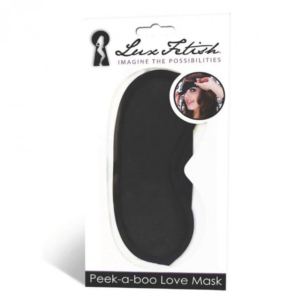 Lux Fetesh Black Peek-A-Boo Love Mask - Picture 3 of 3
